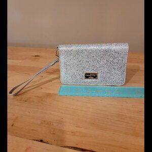 Betsey Johnson silver sparkle wristlet - NEVER USED